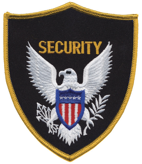 Security Shoulder Emblem (White/Gold on Black/Gold)