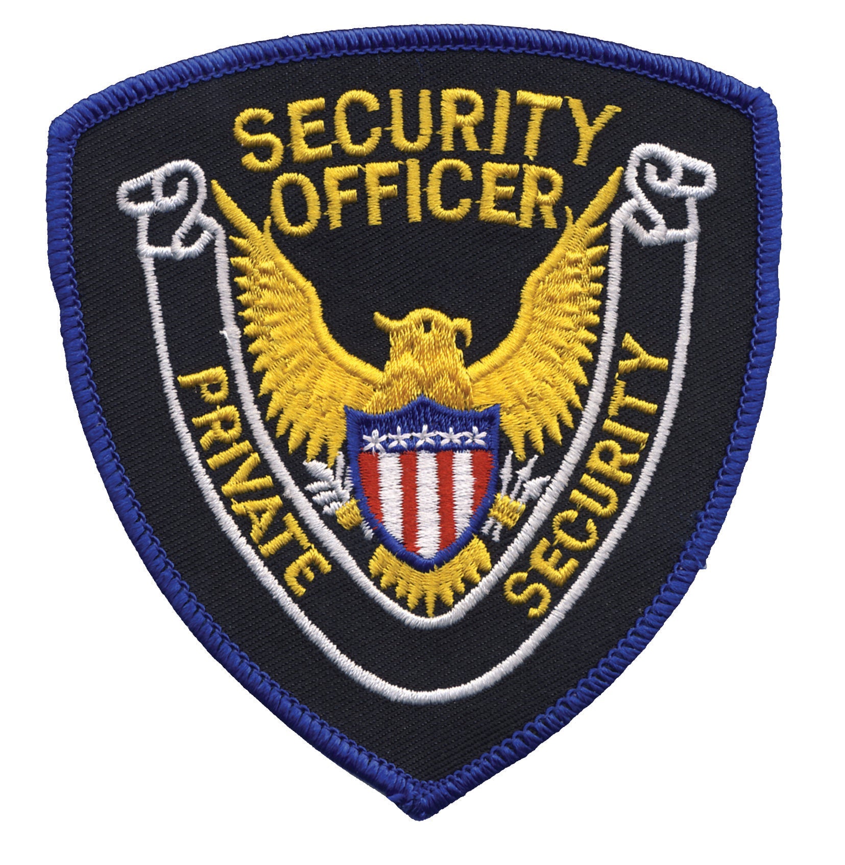 Security Officer Shoulder Patch (Gold on Black/Blue)