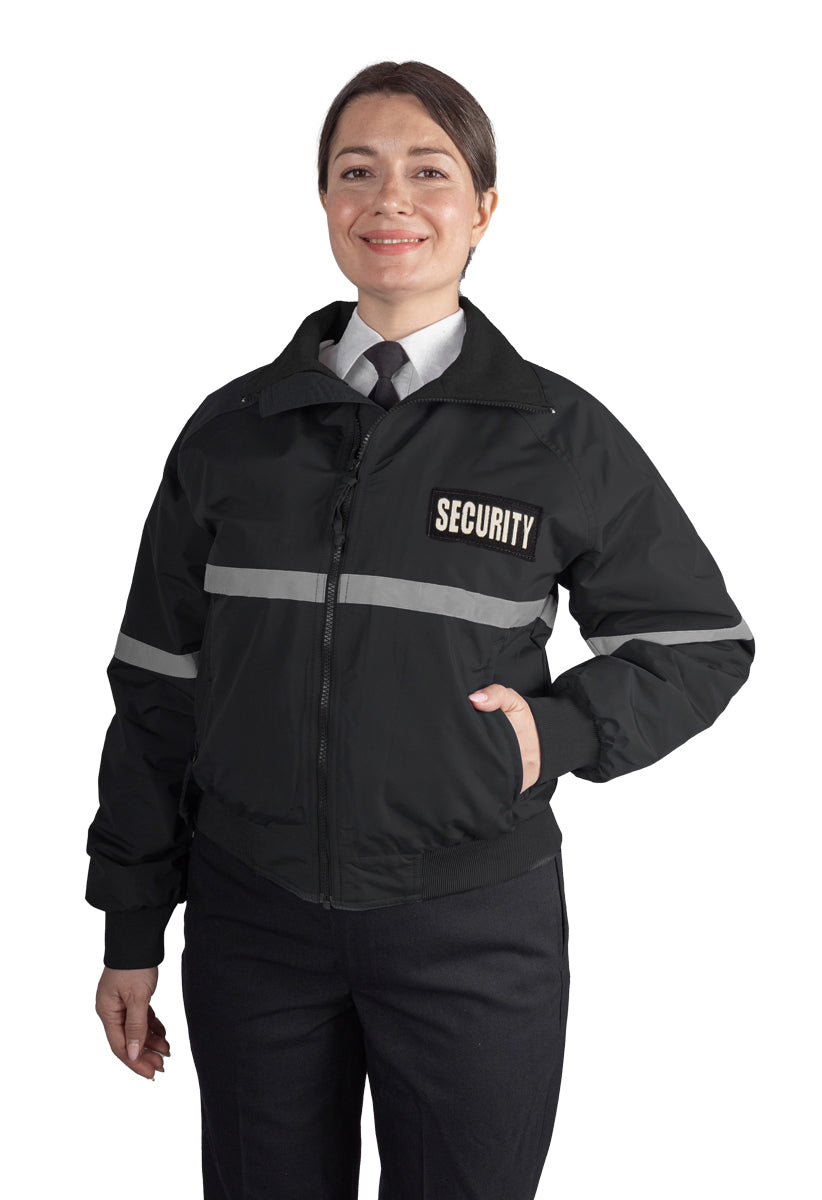 Men's Three Season Reflective Security ID Jacket with Reflective Taping