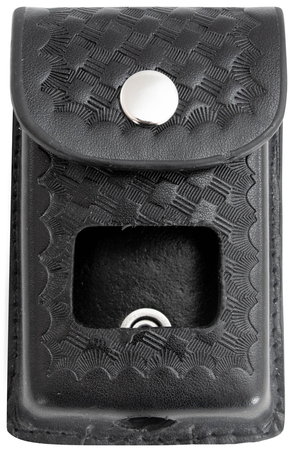 First Class Basketweave Synthetic Leather Alarm Box Holder