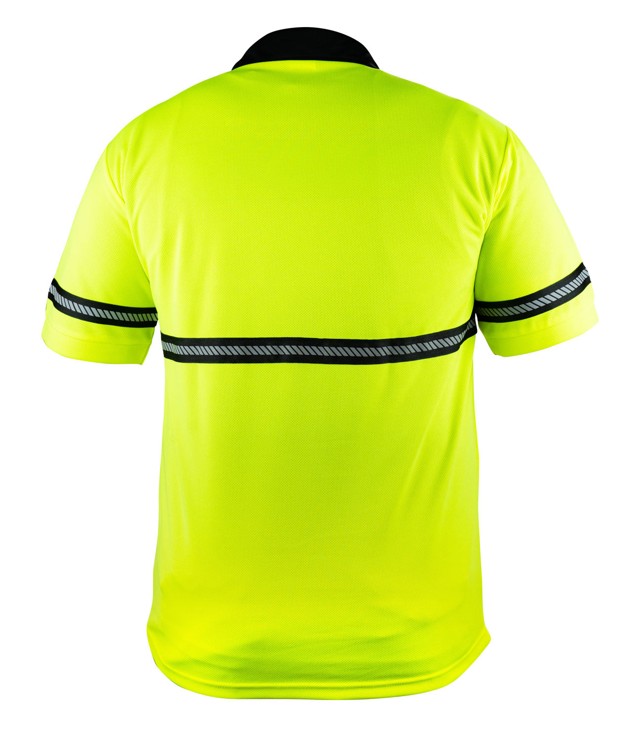 First Class High Visibility Polo Shirt with Reflective Hash Stripe