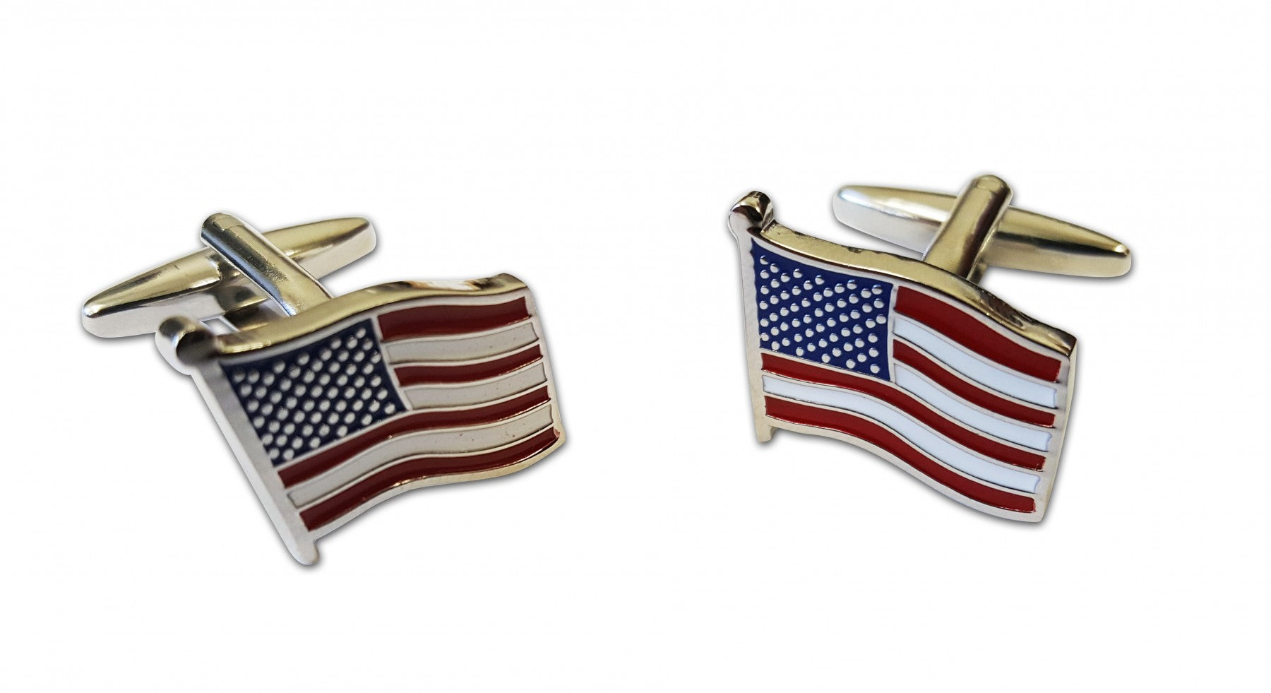 First Class Wavy Flag Cufflinks (Pair)