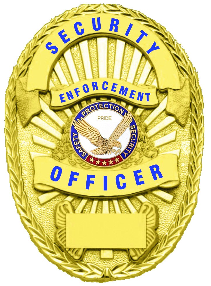 First Class Security Enforcement Officer Gold Shield Badge