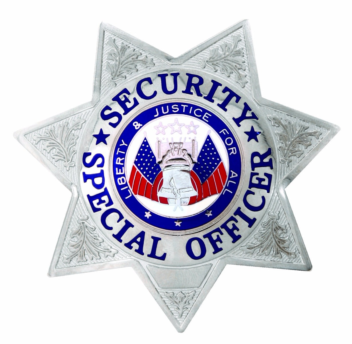 First Class Security Special Officer Silver 7-Point Star Badge