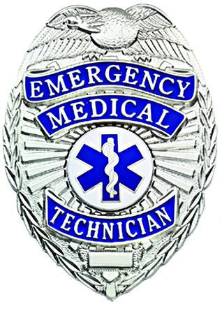 First Class Emergency Medical Technician Silver Shield Badge