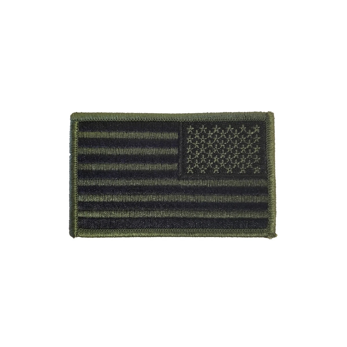 Subdued Green Reverse US Flag Emblem