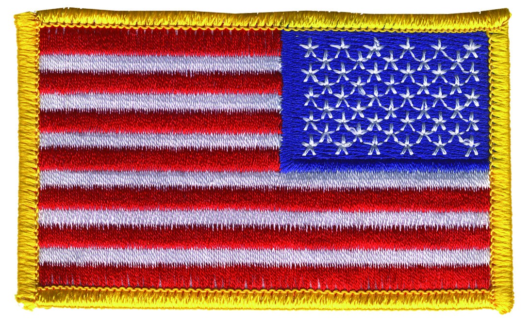 Reverse US Flag Patch Emblem - 25 Pack