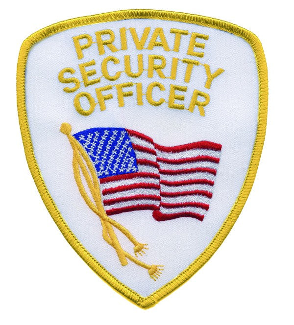 Private Security Officer Shoulder Patch (Gold/White)