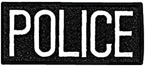 Police Chest Emblem (White/Gold)