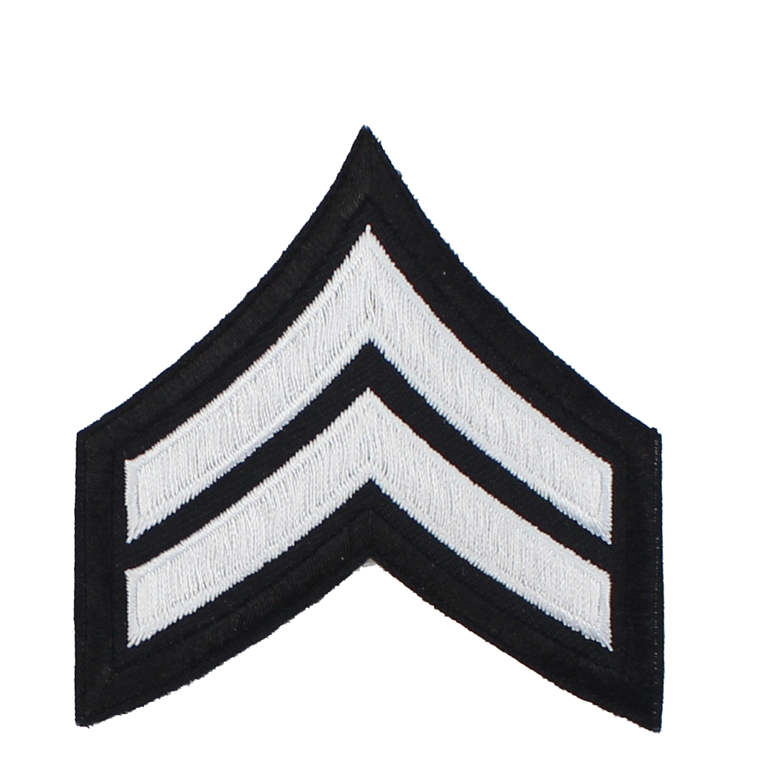 Corporal Chevron (White on Black)