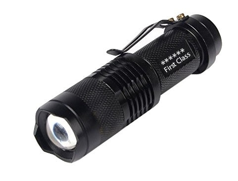 Mini 300 Lumens CREE Q5 LED Zoomable Rechargeable Flashlight