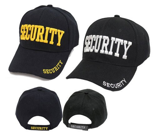 Black and Navy Caps with ID on Front, Rim, and Back
