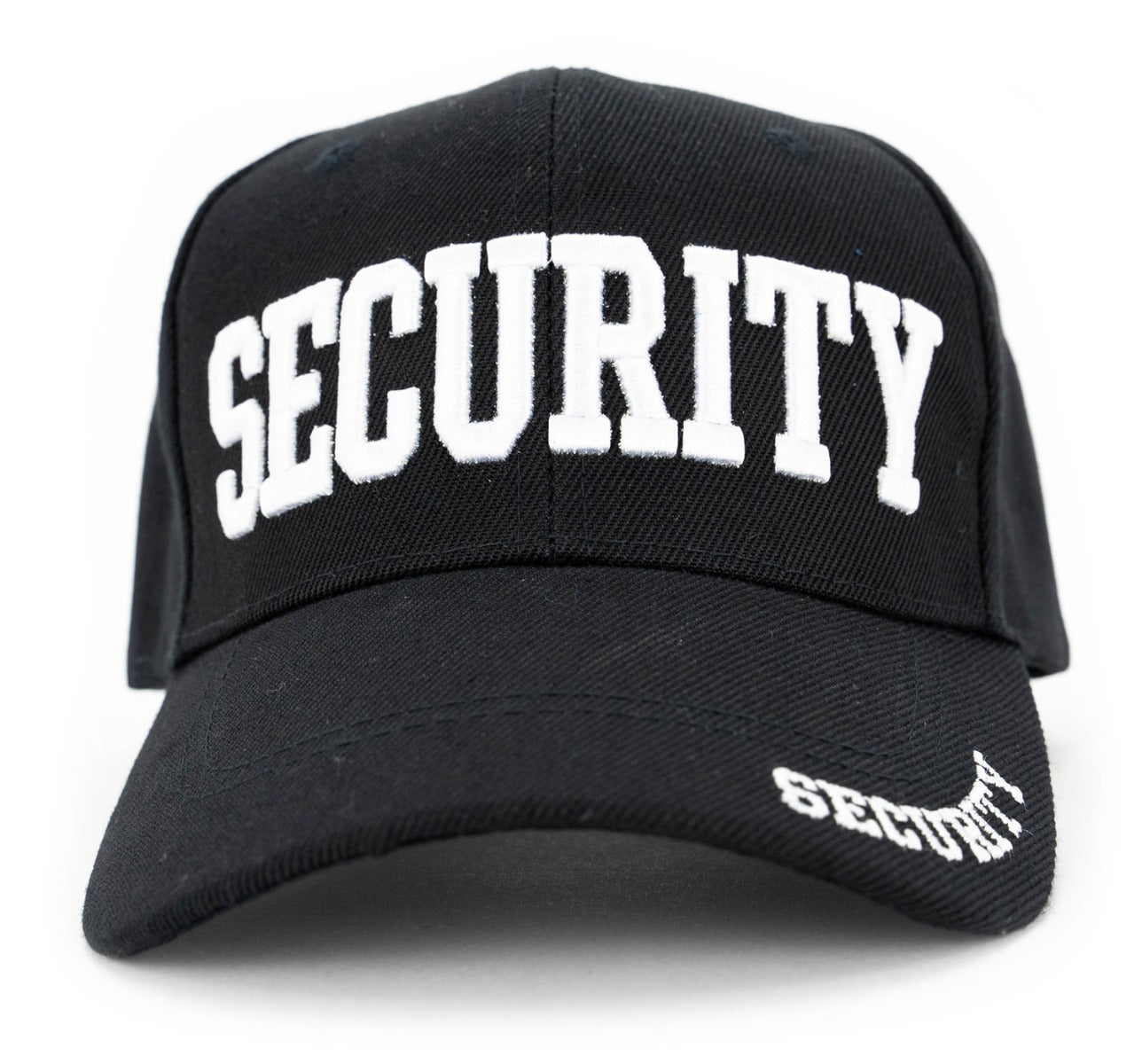Black and Navy Caps with ID on Front, Rim, and Back