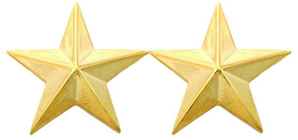 First Class Two Star Insignia Pair