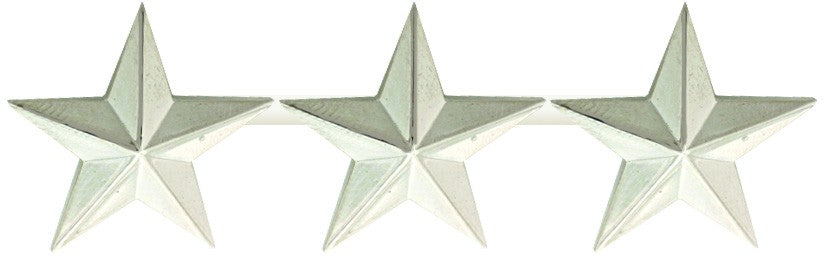 First Class Three Star Insignia Pair