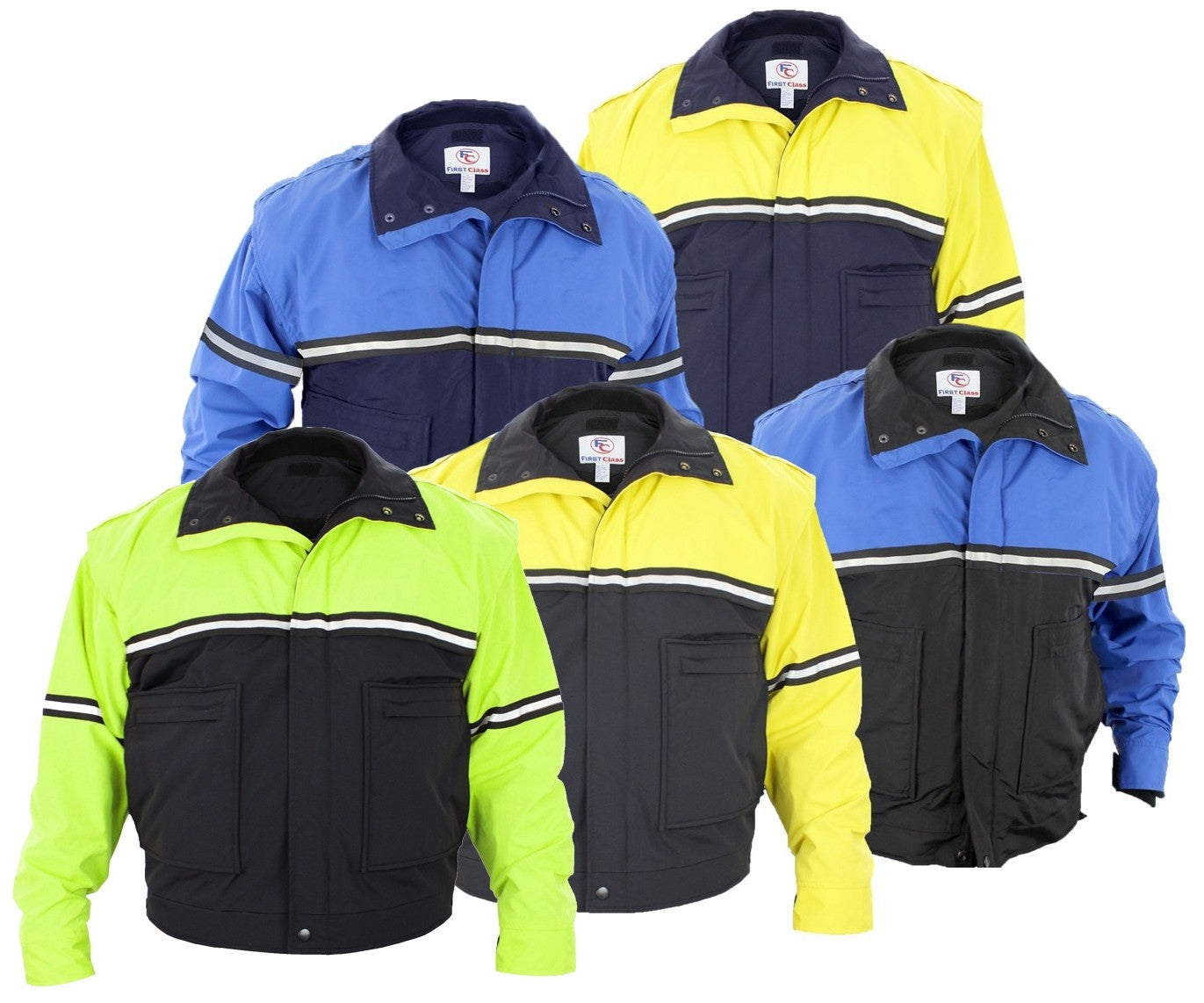 Water Proof Zip-Off Sleeve Bike Patrol Jacket with Removable Liner