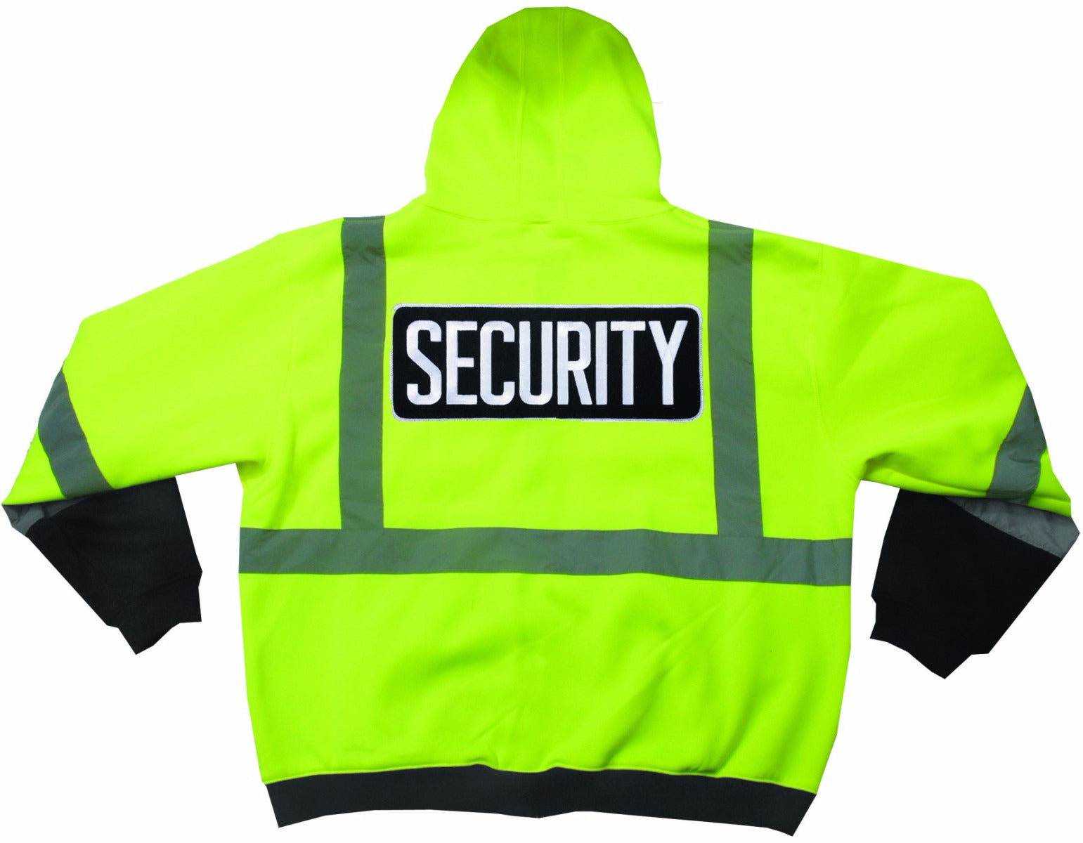 Hi-Visibility Safety Thermal Zippered Hoodie with Security ID (Lime Green/Black)