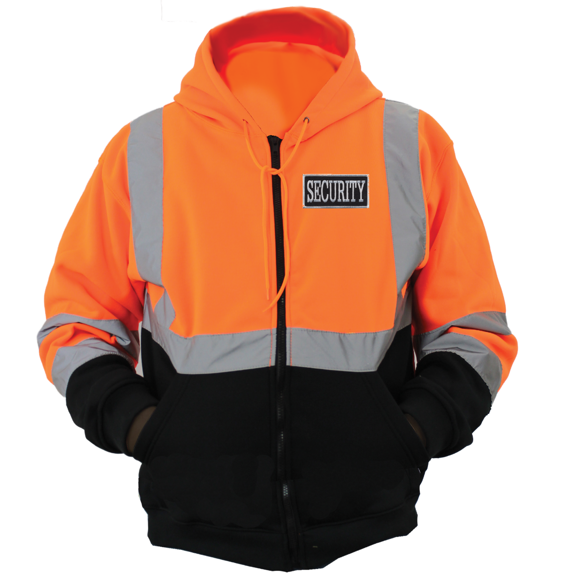 Hi-Visibility Safety Thermal Zippered Hoodie With ID
