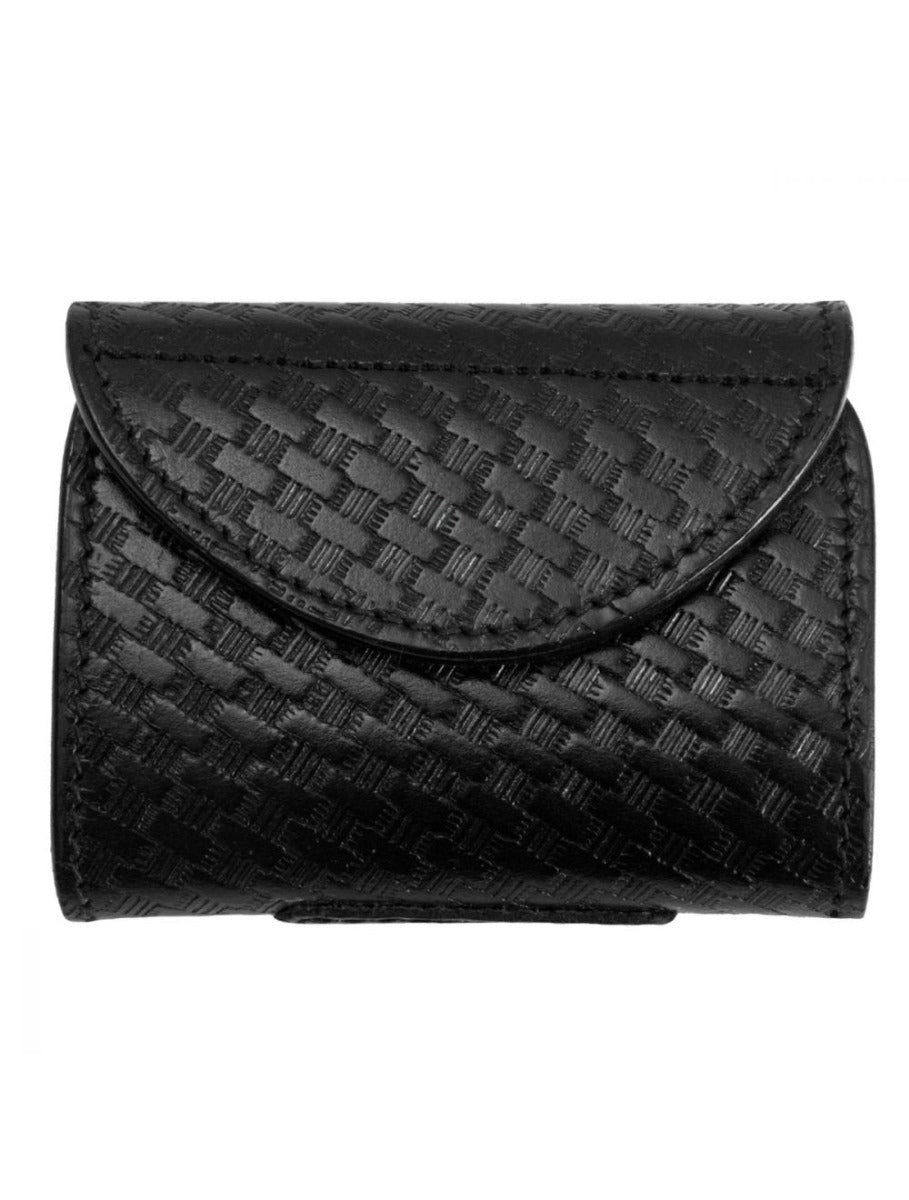 First Class Leather Basket Weave Glove Holder - Hook & Loop Closure