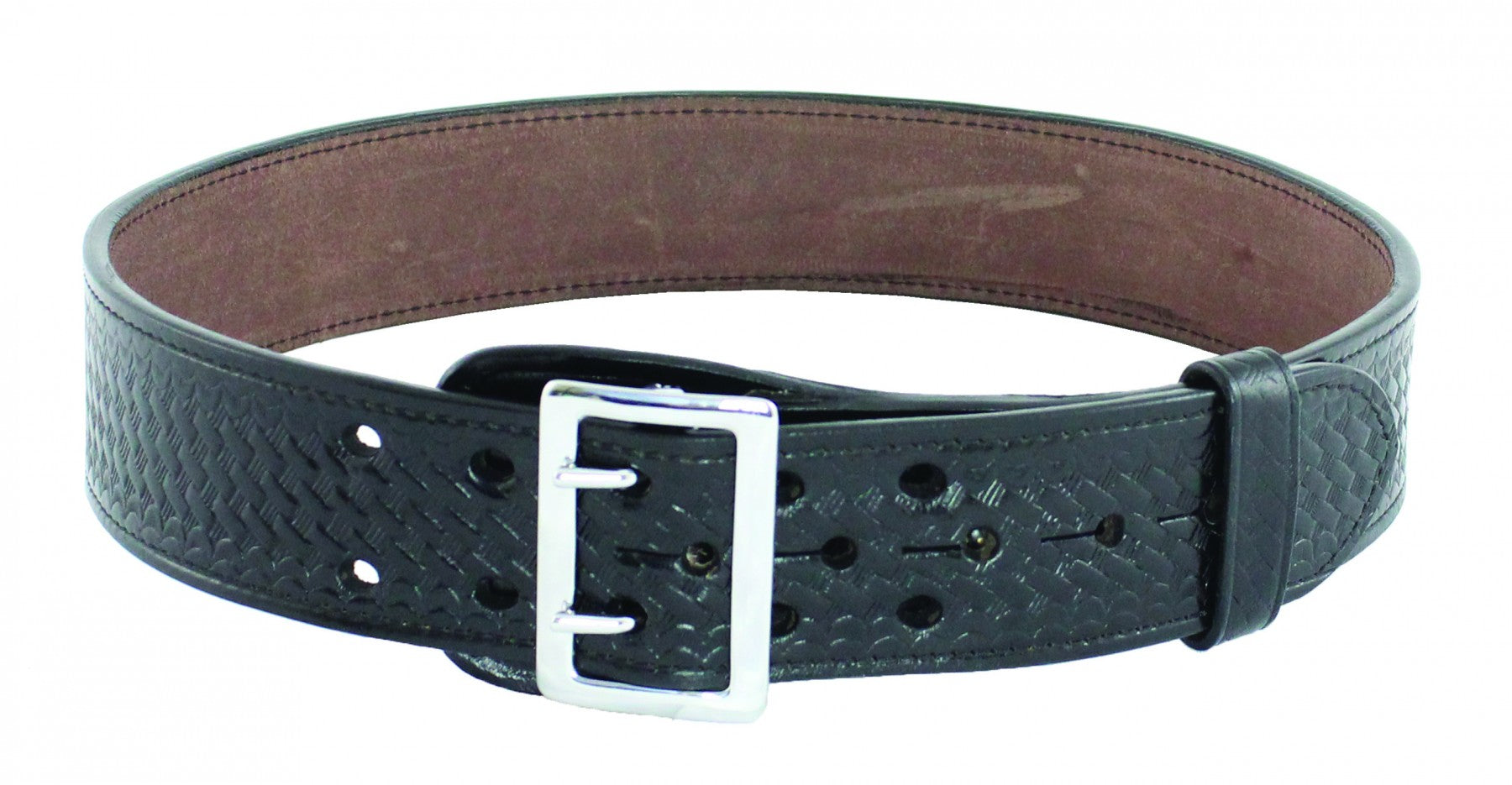 2.25" Basket Weave Leather Belt