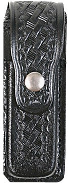 First Class Basket Weave Leather Single Magazine Holder