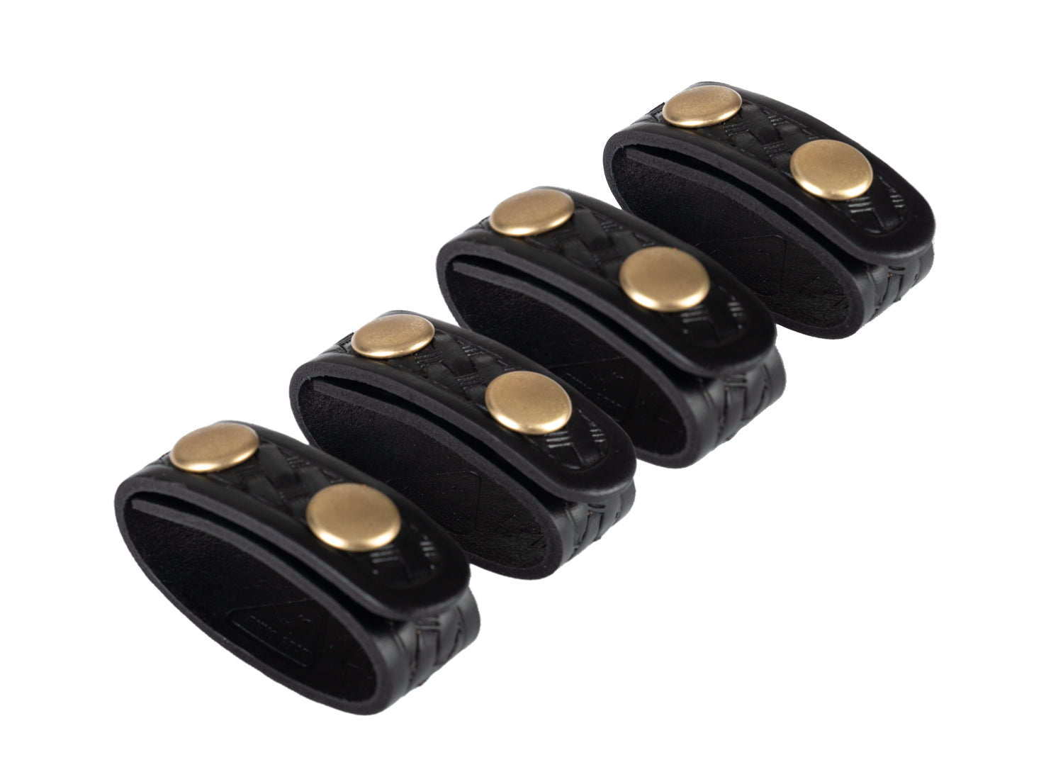 Genuine Leather Keepers (Brass Snaps - Set of 4)