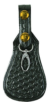 Leather Basket Weave Key Chain Holder