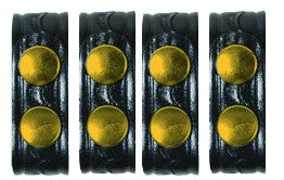 Genuine Leather Keepers (Brass Snaps - Set of 4)