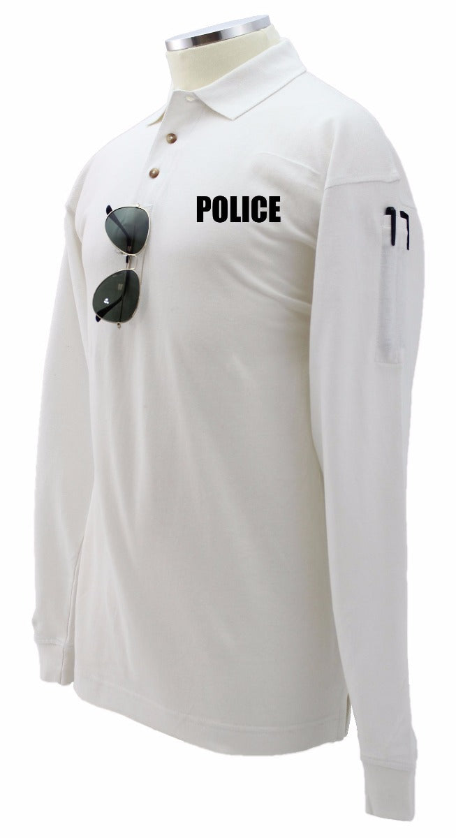 Police Preshrunk 100% Polycotton Tactical Long Sleeve Polo Shirt