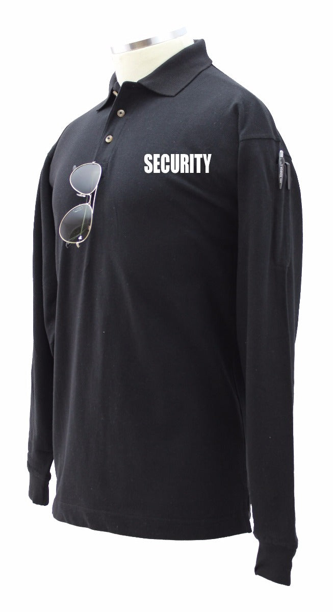 Security Poly Cotton Tactical Long Sleeve Polo Shirt
