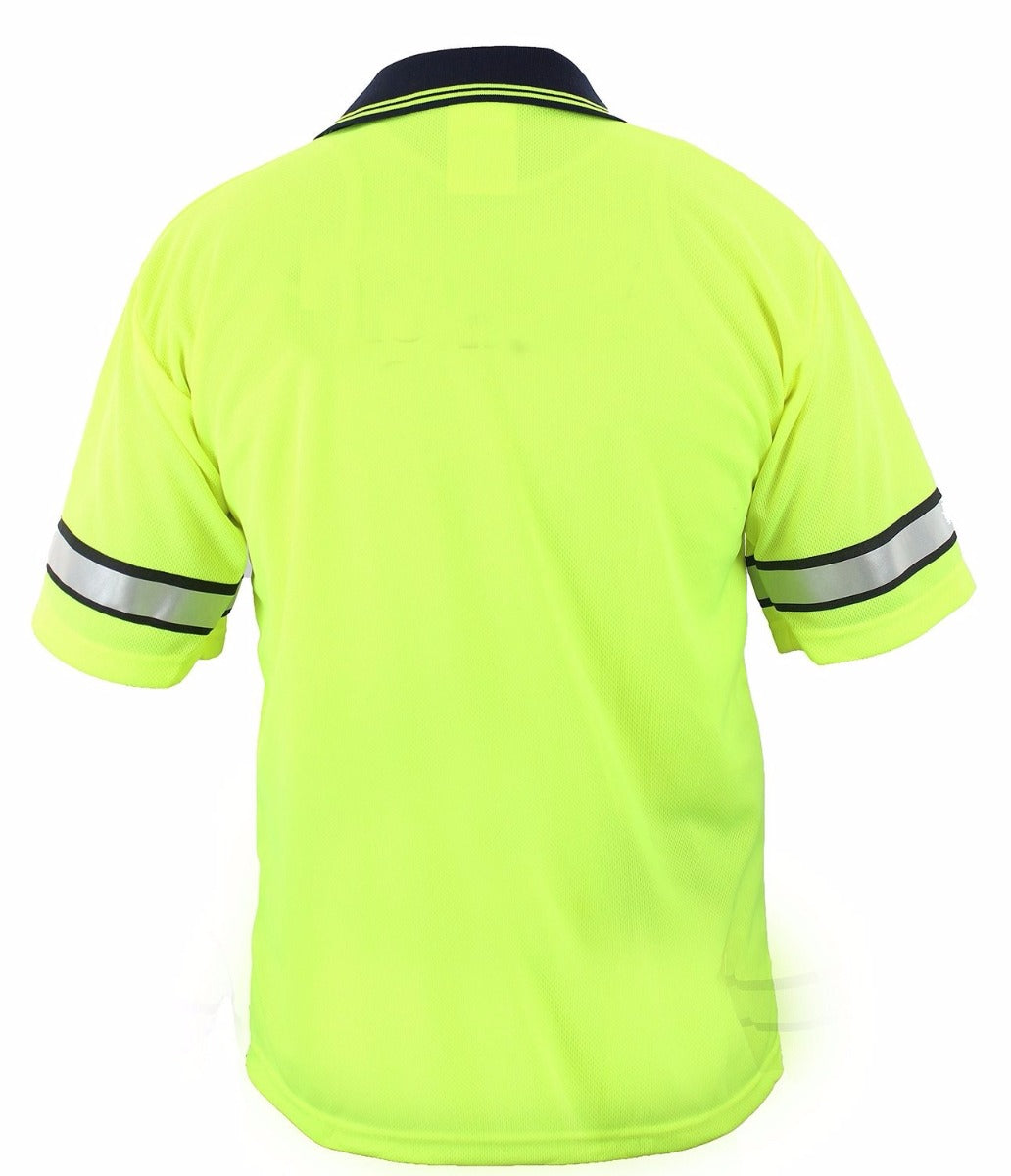First Class High Visibility Two Tone Polo Shirt with Reflective Stripes