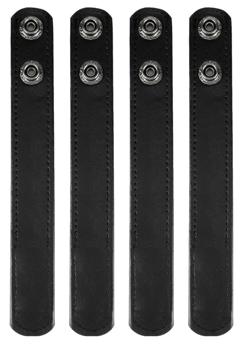 First Class Hidden Snap Synthetic Leather Keeper (Set of 4)