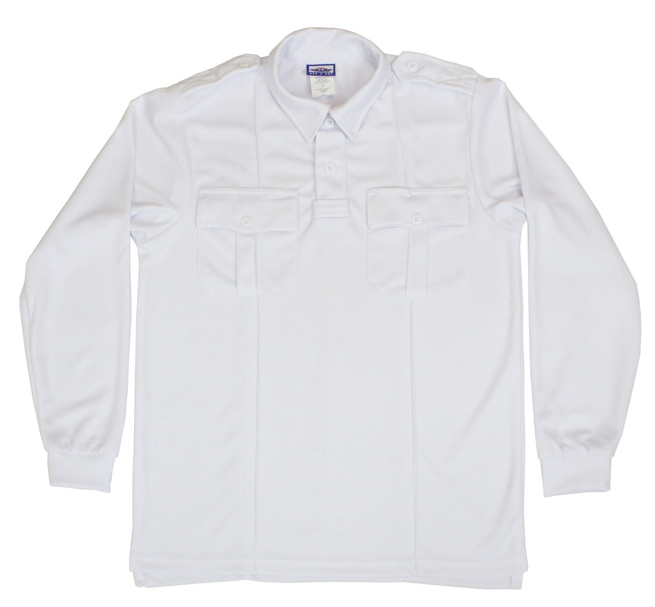 100% Polyester Long Sleeve Pro-Dry Polo Shirt with Two Pockets