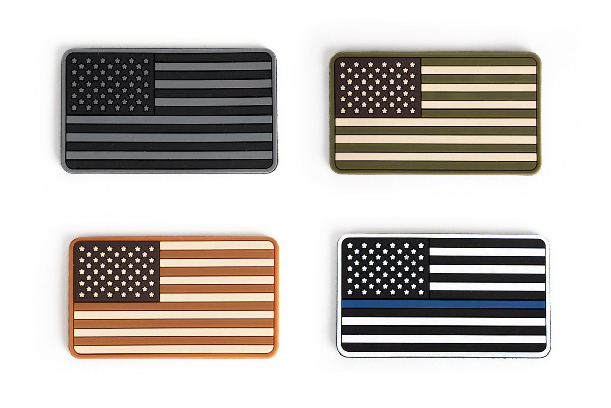 PVC US Flag Patches with Hook and Loop