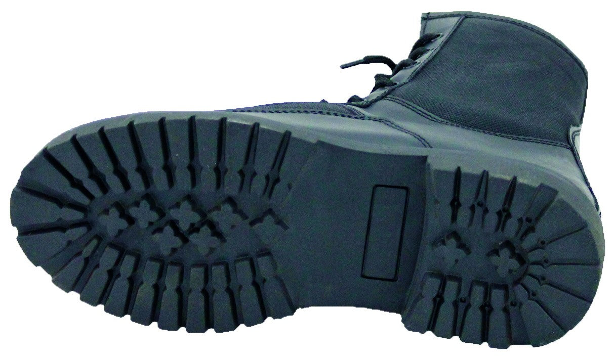 8" Ryno Gear Black Tactical Pro Zipper Boots (Black)
