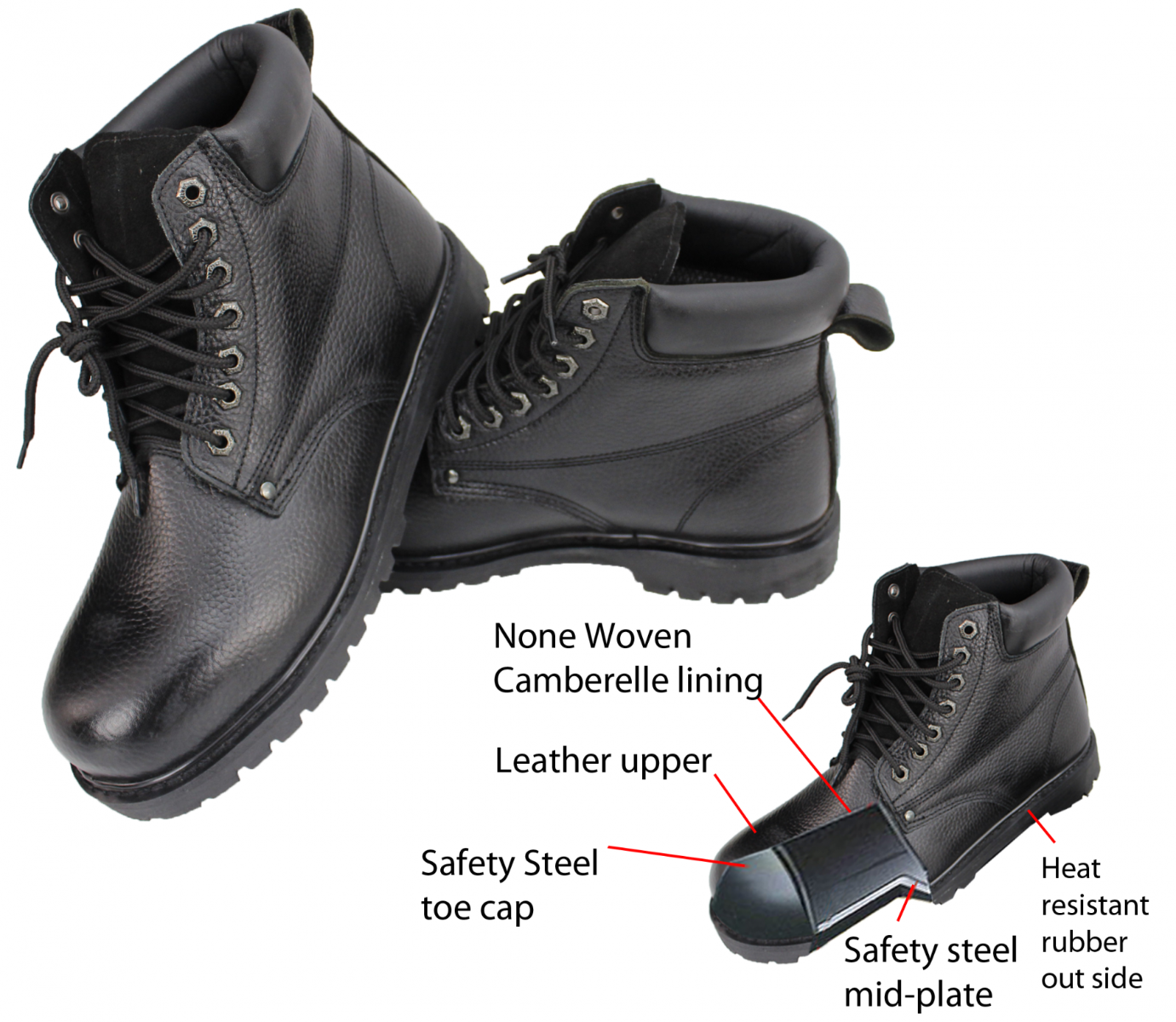 Ryno Gear 6" Steel-Toed Boot (Black)