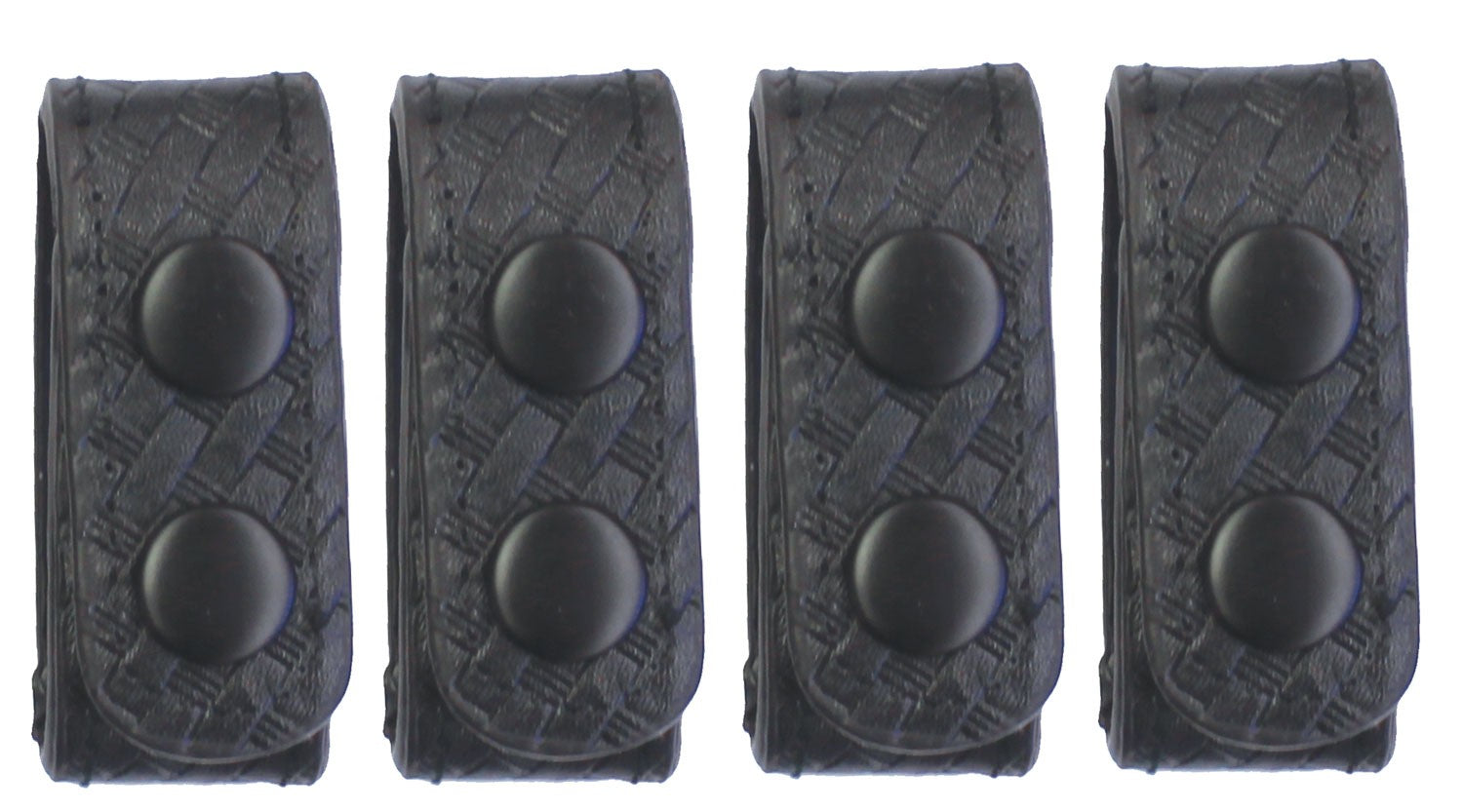Black Snap Synthetic Leather Keeper (Set of 4)