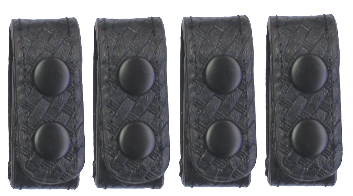 Black Snap Synthetic Leather Keeper (Set of 4)