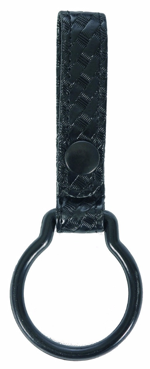 Basket Weave Synthetic Leather Ring Flashlight Holder