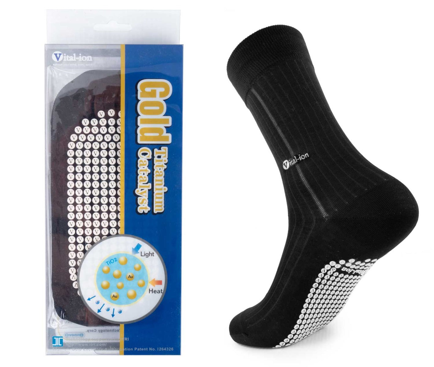 Vital-Ion Socks Performance Breathable Crew Socks Outdoor Sports Socks for Men