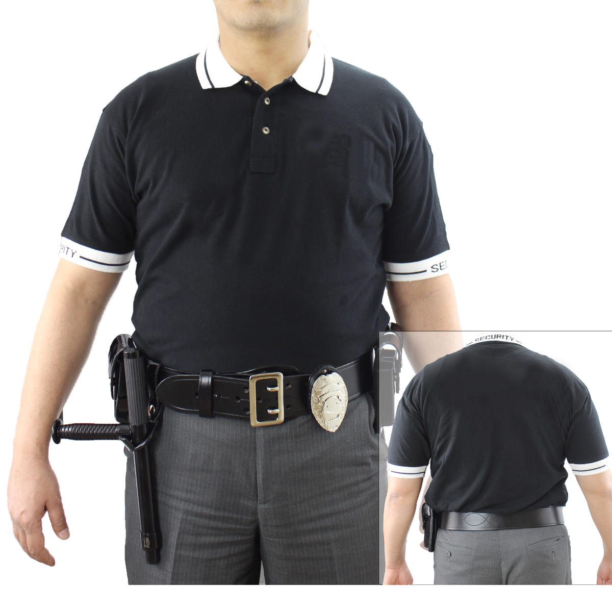 Polycotton Security Polo Shirt (Black)