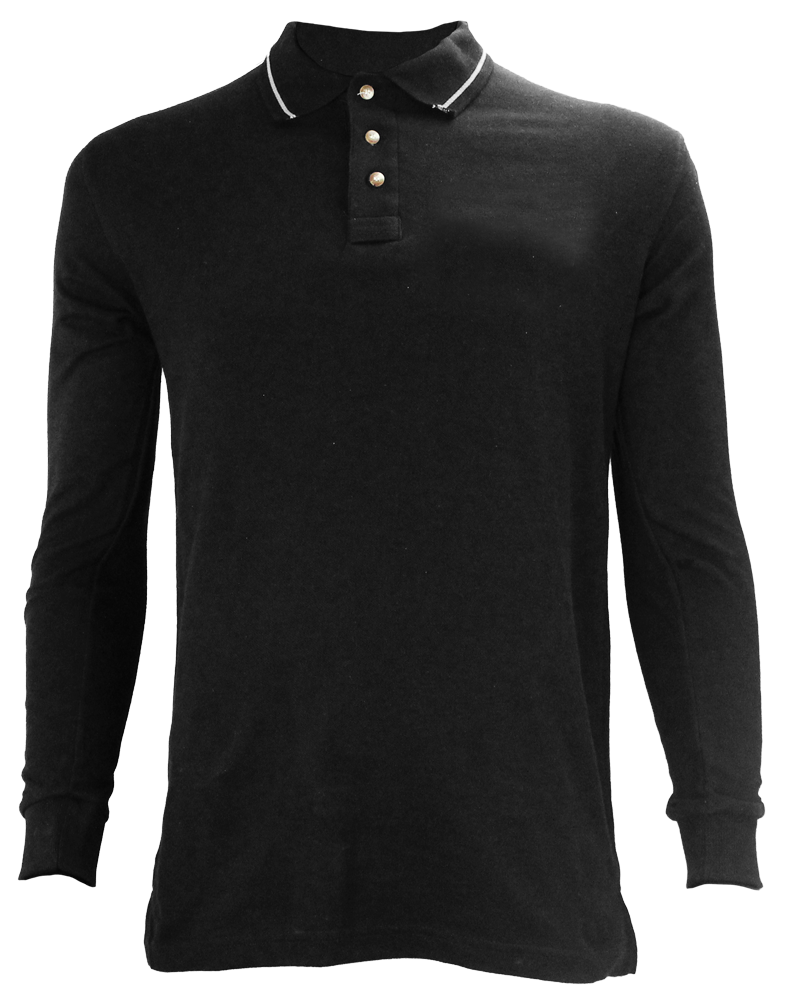 Poly Cotton Long Sleeve Security Collar Polo Shirt