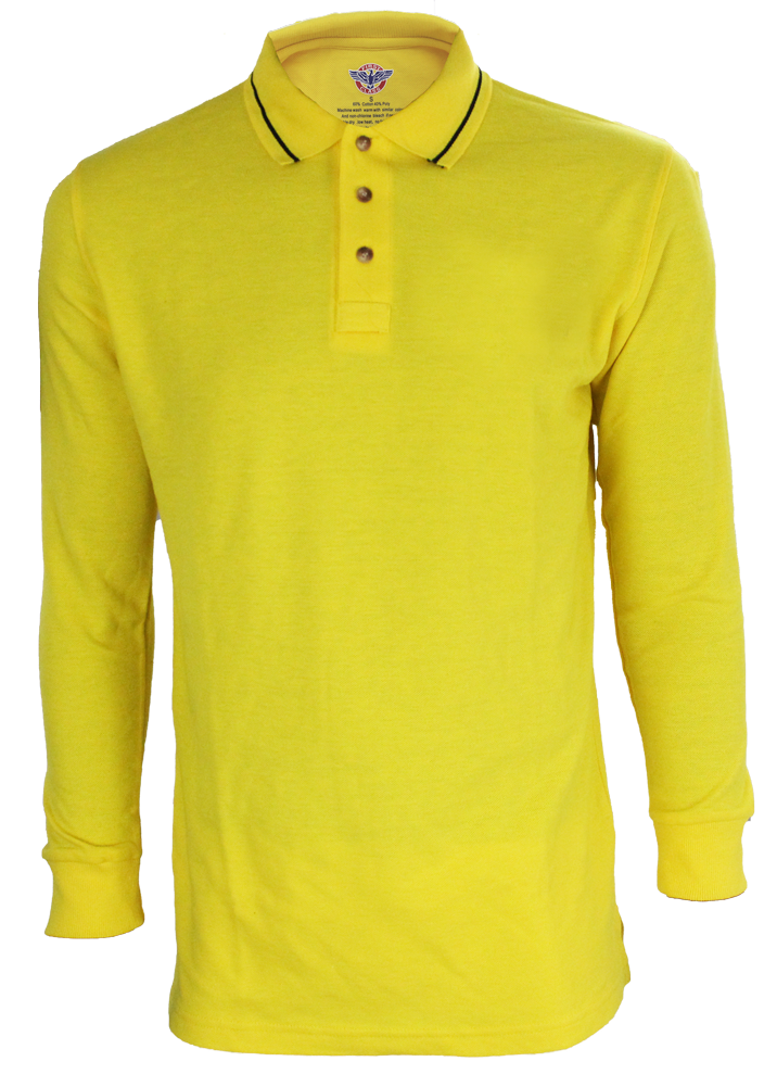 Poly Cotton Long Sleeve Security Collar Polo Shirt