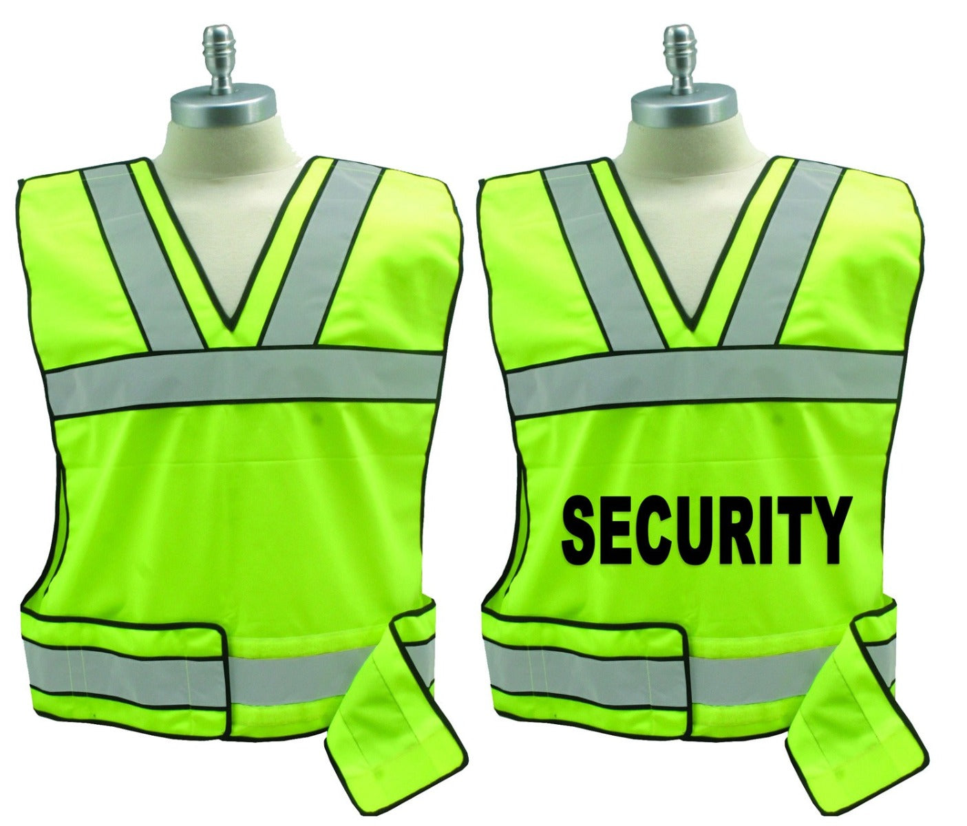 Reflective Safety Vest with Security and No ID (Lime Green)