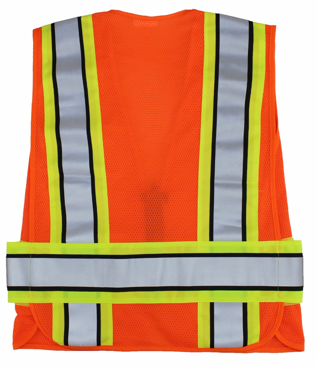 5 Point Breakaway Reflective Plain Duty Vest (Orange)