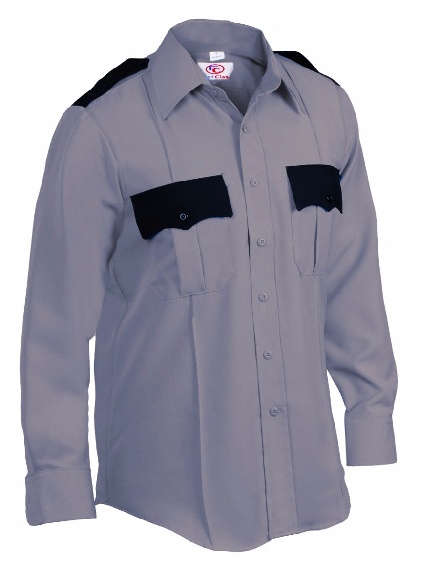 First Class Two Tone Long Sleeve Uniform Shirt