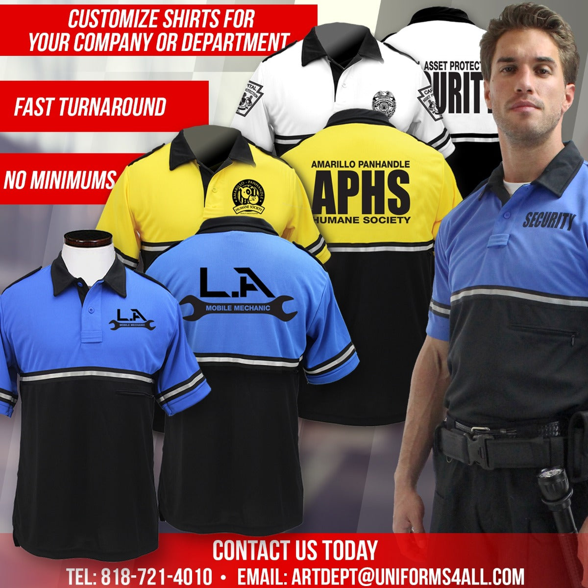 First Class Two Tone Staff Bike Patrol Shirt with Zipper Pocket with ID
