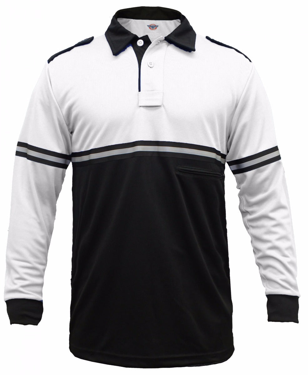 First Class Two Tone Long Sleeve Bike Patrol Shirt with Zipper Pocket