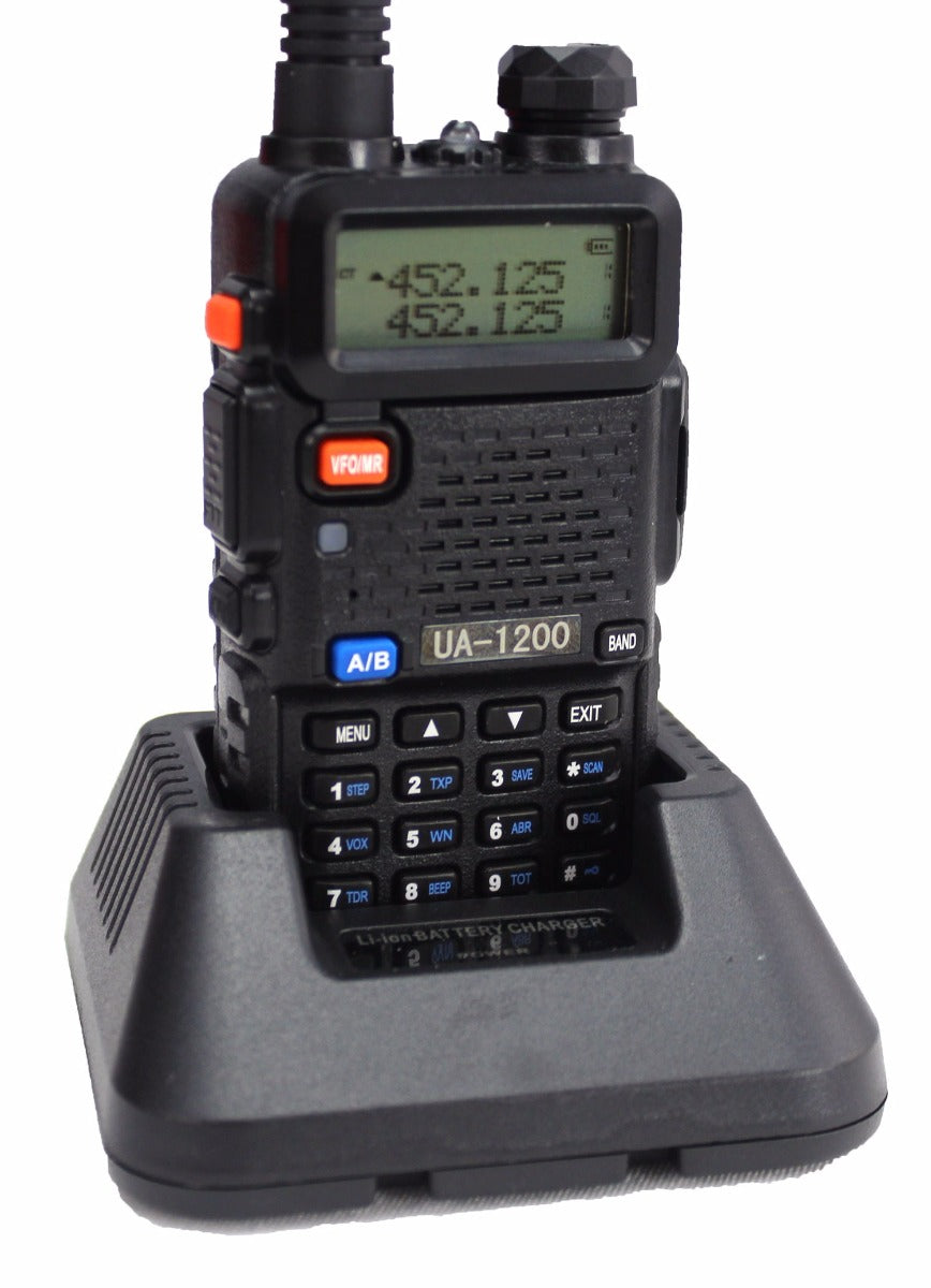 5 Pack UA1201 VHF/UHF Dual Band Two-Way Radio, Black