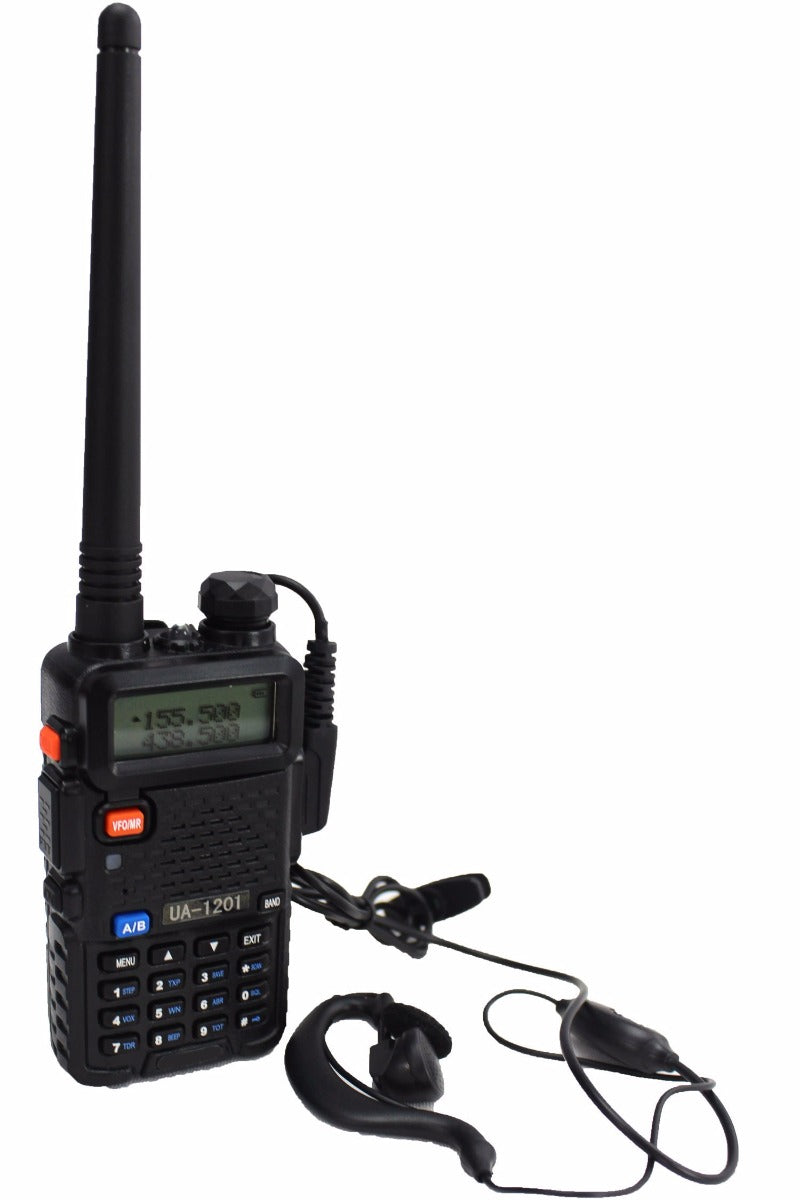 5 Pack UA1200 VHF/UHF Dual Band Two-Way Radio, Black